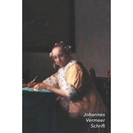 schrijvende vrouw in het geel|Johannes Vermeer Schrift: Schrijvende Vrouw in het Geel